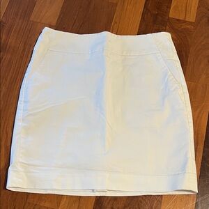 Ann Taylor Elegant White Mini Skirt
